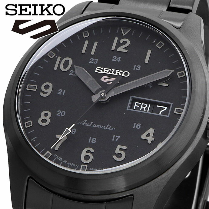 セイコーファイブ SEIKO 腕時計 セイコー 時計 ウォッチ 【日本製 Made in Japan】 セイコーファイブ 5スポーツ Field Street Style 流通限定モデル 自動巻き ブラック メンズ SRPJ09 [並行輸入品]