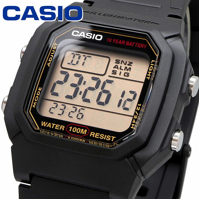 【お買い物マラソン期間限定 店内ポイント最大60倍 】 CASIO 腕時計 カシオ 時計 ウォッチ チープカシオ チプカシ シンプル メンズ レディース キッズ W-800HG-9AV 並行輸入品