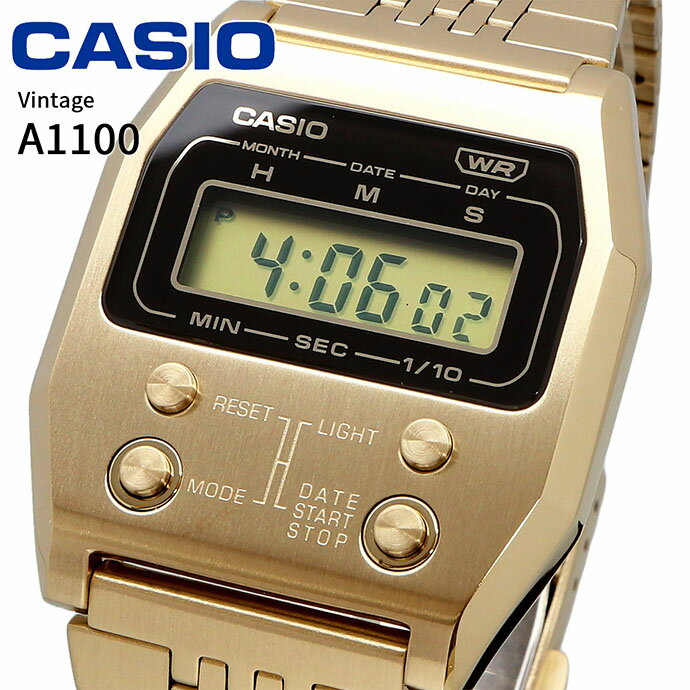 CASIO 腕時計 カシオ 時計 ウォッチ チープカシオ チプカシ 復刻モデル デジタル ユニセックス ゴールド 海外モデル A1100G-5 