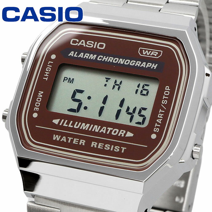 CASIO 腕時計 カシオ 時計 ウォッチ チープカシオ チプカシ ヴィンテージシリーズ デジタル メンズ レディース キッズ シルバー×ブラウン A168WA-5AY 