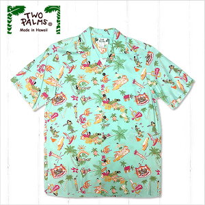 ڥ󥺥ϥġTWO PALMS ե饬롦ơ̥   ϥ磻 Ⱦµ ι ꥾ȥǥ ӥ 礭M501R-Vintage-Aloha-Aqua-r̵åԥ ̵