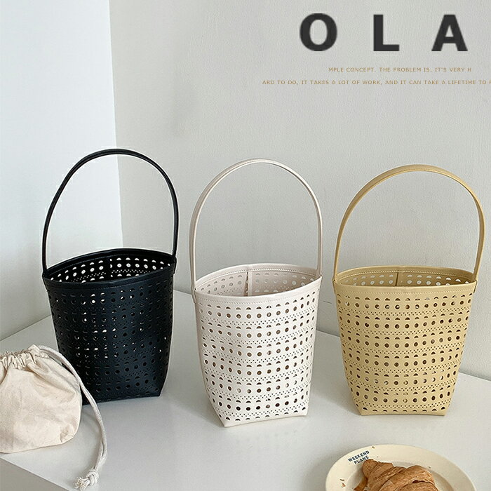 【限定クーポンで10％OFF】トートバッグ レディース バケツ型 バッグ トートバッグ 小さめ 軽量 バケツバッグ サマーバスケットバッグ スカラップレースパンチング カットワーク バケツ型バッグ インナーバッグ付き ハンドバッグ ワンハンドルバッグ 柔らか おしゃれのサムネイル