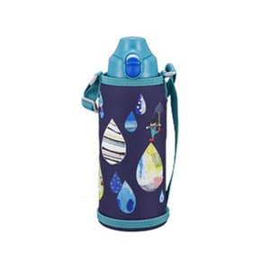 タイガー ( Tiger ) 水筒 800ml コロボックル ステンレスボトル 直飲み コップ付 2WAY シズクブルー MBR-H08G-AS
