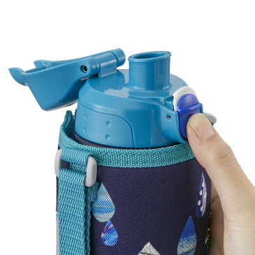 タイガー ( Tiger ) 水筒 800ml コロボックル ステンレスボトル 直飲み コップ付 2WAY シズクブルー MBR-H08G-AS