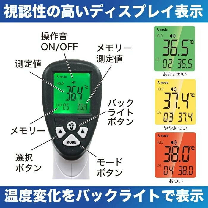 非接触 温度計 オムニ 瞬間Pi 1秒で測れる日本製温度計 OMHC-HOJP001