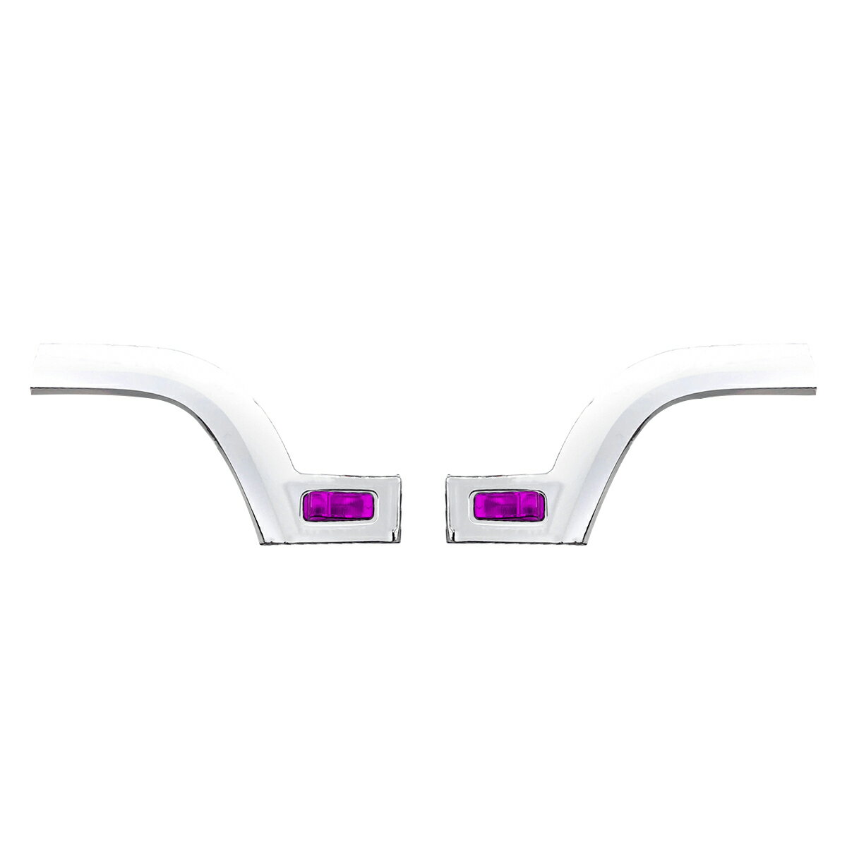 07 エルフ フォワード メッキ フェンダーパネル サイドマーカー 左右セット バルブ付き パープル 紫 いすゞ 4トン サイド ブリスター ウインカーランプ 07エルフ 07フォワード フェンダー