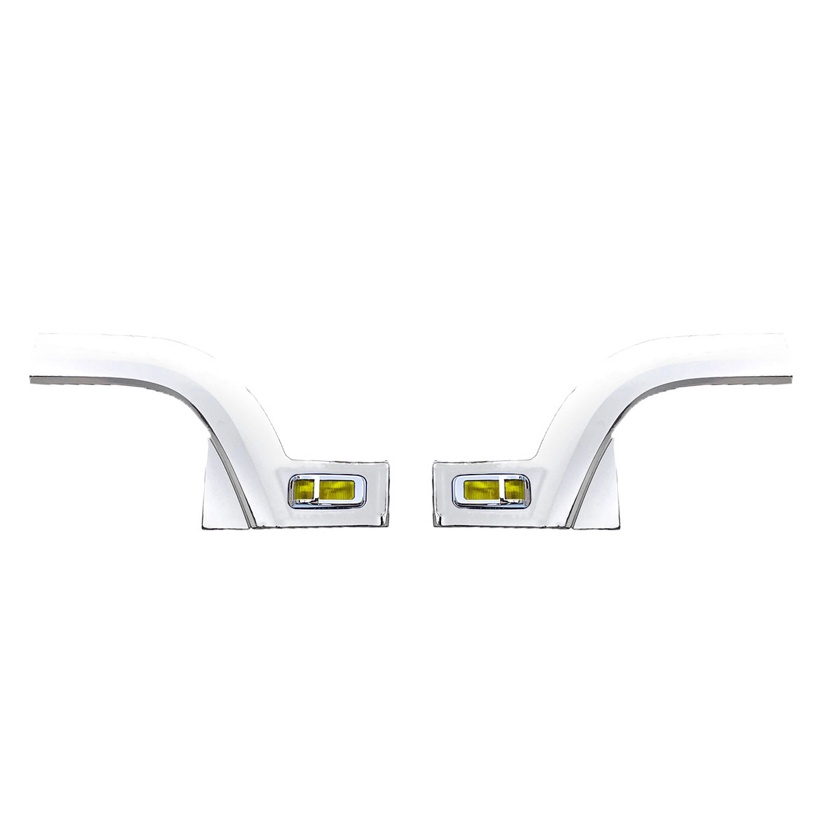 乐天商城 - 07 フォワード 増トン車 ダンプ メッキ フェンダーパネル サイドマーカー 左右セット サイド FVR FVZ サイドマーカー サイドマーカーカバー 左右セット バルブ付き イエロー 黄 いすゞ 4トン サイド ウインカーランプ 07フォワード フェンダー