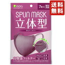 iSDG 医食同源ドットコム 立体型スパンレース不織布カラーマスク SPUN MASK (スパンマスク) 個包装 7枚入り ボルドー