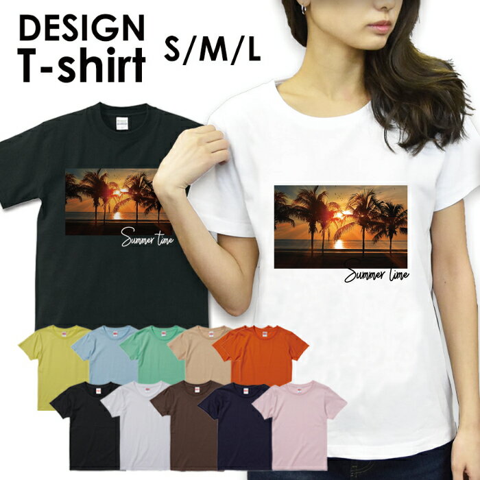送料無料 tシャツ レディース 半袖 トップス プリントTシャツ tee ロゴTシャツ フォトTシャツ アメカジ サーフ surf カジュアル ティーシャツ S M L 安い ハワイ ハワイアン ビーチ サマー 西海岸 カリフォルニアのサムネイル