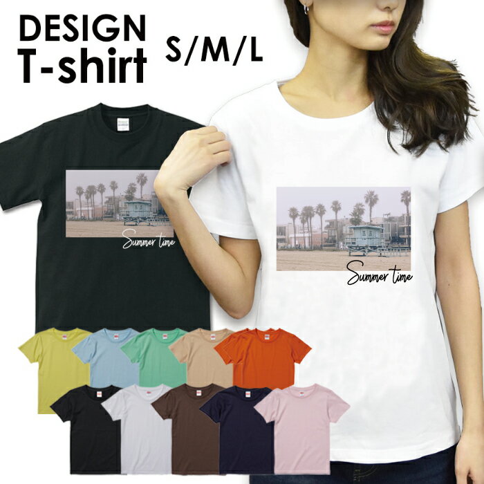 送料無料 tシャツ レディース 半袖 トップス プリントTシャツ tee アメカジ サーフ surf カジュアル ティーシャツ S M L 安い ハワイ ハワイアン ビーチ サマー 西海岸 カリフォルニア