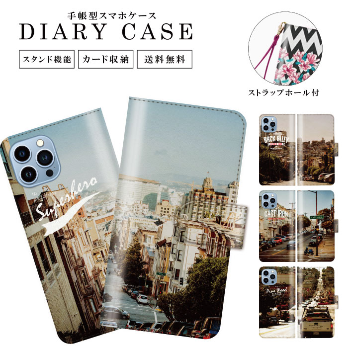 送料無料 手帳型 スマホケース 携帯ケース 携帯カバー iPhoneケース iphone15 iphone15pro iphone14 iPhone13 iphone12 iPhoneSE iPhone12 pro iPhoneSE2 カバー LA NY ロス ニューヨーク 景色 写真 南国 サマー スマホカバー