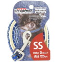 (まとめ) Doggy's Tailor ドッグリード SS デニムスタイル ブルー/ドット 【×3セット】 (犬用品/リード)(4)