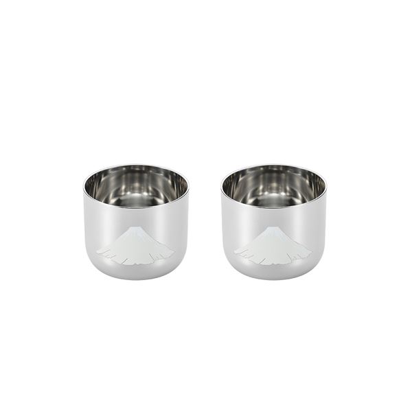 燕熟の技 感温ぐい呑み 赤富士2PC EJG-500