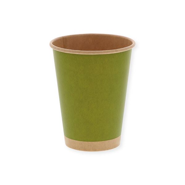 シモジマHEIKO ペーパーカップ アイス・ホット兼用 12オンス（440ml） 未晒まっちゃ 口径90mm #0045359461セット（1000個：50個×20パック）