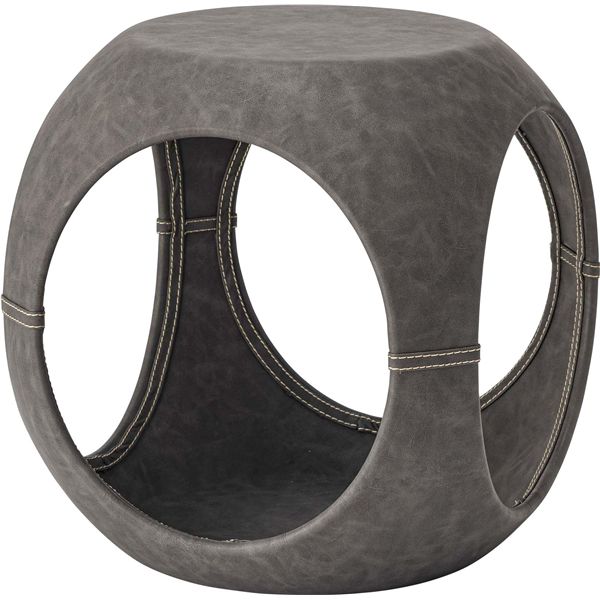 サイドテーブル グレー （約W41.5×D41.5×H43.5cm） 完成品