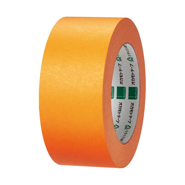 （まとめ）オカモト クラフトテープ 環境思い カラーNo.224WC 50mm×50m オレンジ 1巻【×10セット】(4)