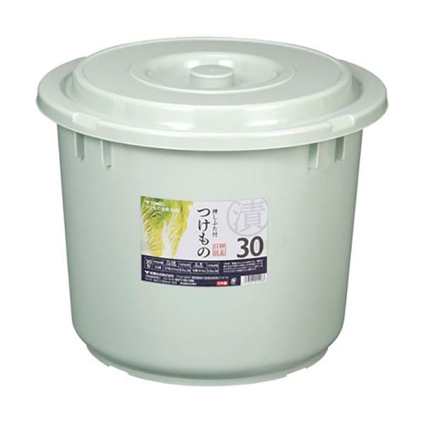 新輝合成 トンボ つけもの容器 蓋・押蓋付 30型 グレー MMT14063