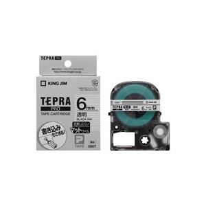 (業務用5セット) キングジム テプラPROテープマット/ラベルライター用テープ 【幅：6mm】 透明/黒文字 SB6T