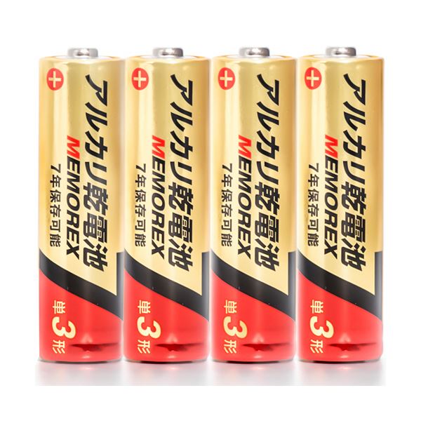 (まとめ）メモレックス・テレックス アルカリ乾電池単3形 LR6/1.5V 40S7 1セット（400本：40本×10パック）
