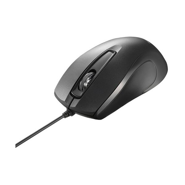 (まとめ)バッファロー USB接続有線マウスBlueLED光学式 3ボタン 高耐久法人向け ブラック BSMBU2BKZ 1個【×3セット】