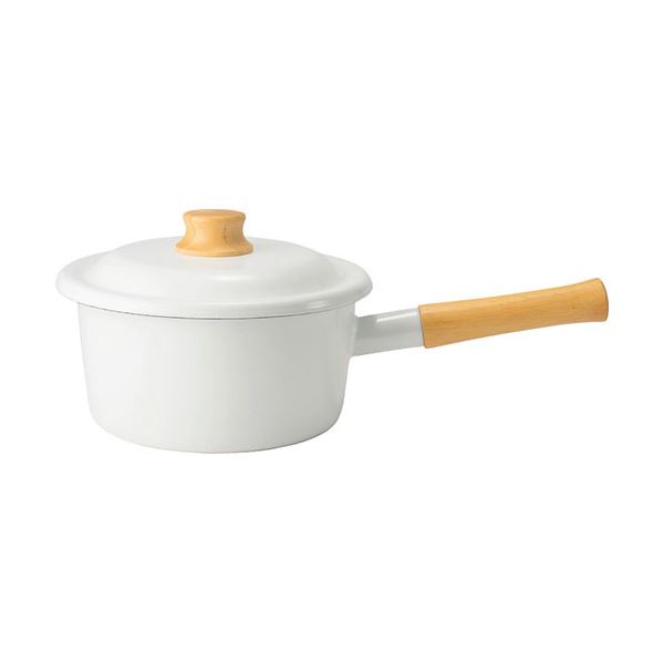 富士ホーロー コットンプラス ソースパン18cm ホワイト 2.3L C6124587