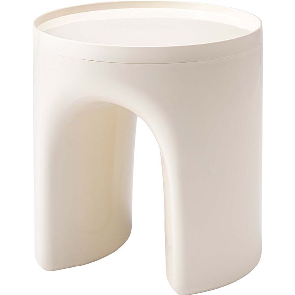 サイドテーブル ホワイト （約φ40×H41cm） 完成品