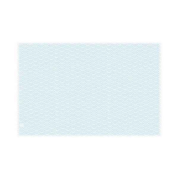 ヤマコー 用美 業務用 尺3奉書和紙懐石まっと 彩り小紋 水色 (100枚入) yamaco66776