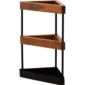 傘立て アンブレラスタンド 約幅20×奥行20×高さ40cm ナチュラル 天然木 チーク スチール 玄関家具 インテリア家具 完成品