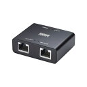 サンワサプライ スイッチングハブ USB Type-C給電・3ポート 1系統のLANケーブルを2分配して接続できる ブラック LAN-GIGAC302BK