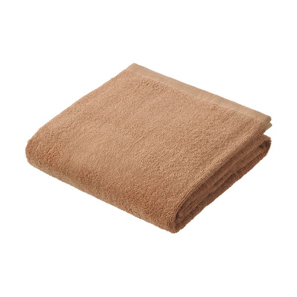 （まとめ） 超大判スレンカラーバスタオル 100×180cm ベージュ 1枚 【×2セット】