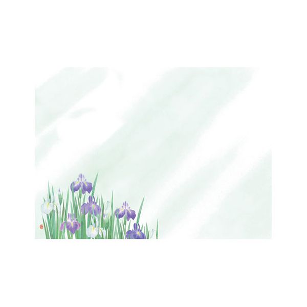 ヤマコー 用美 業務用 尺3四季彩まっと 花雅(はなみやび) 菖蒲 (100枚入) yamaco66453