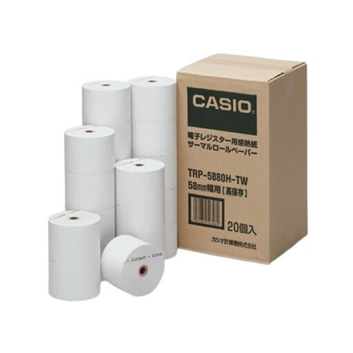 カシオ計算機 レジ用サーマルロール TRP-5880H-TW 20巻 カシオ計算機 レジ用サーマルロール TRP-5880H-TW 20巻