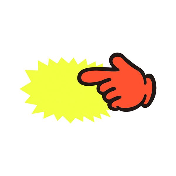 (まとめ) ササガワゆびPOP 中 無字 73×142mm 13-4115 1パック(5枚) 【×3セット】