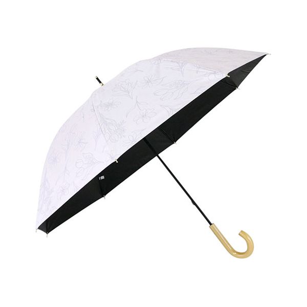 三国 MKN 遮光&遮熱 黒コーティング傘 50cm手開き スケッチチューリップ ラベンダー S1517878