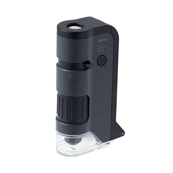 レイメイ藤井 ハンディ顕微鏡DX 透過型顕微鏡と落射型顕微鏡が1つに クイックズーム・すぐ試せるプレパラート ブラック RXT1144B