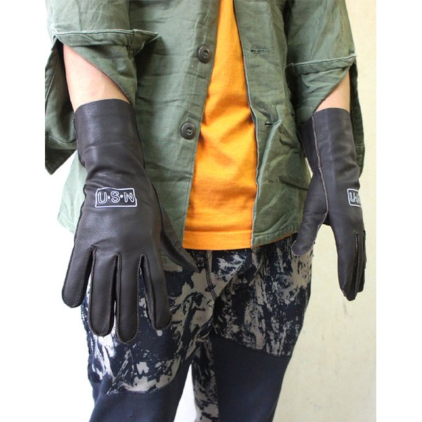 USタイプ NAVYゴートスキンフライトグローブ GG037NN ブラック S 【 レプリカ 】