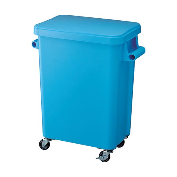 リス 厨房用キャスターペール45L 排水栓付 ブルー GGYK002 1個