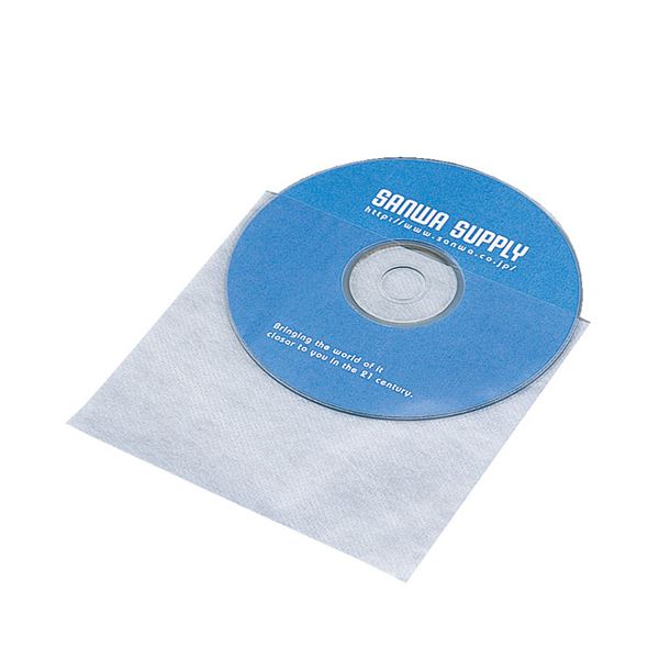 (まとめ)サンワサプライ CD・CD-R用不織布ケース(50枚セット) FCD-F50【×20セット】