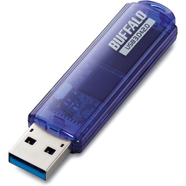 バッファロー USB3.0対応 USBメモリー スタンダードモデル 32GB ブルー RUF3-C32GA-BL