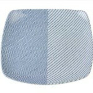 白山陶器 重ね縞 反角盛皿27×27cm(3)