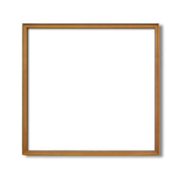 【角額】高級木製正方形額・壁掛けひも・アクリル付き　■9787 600角（600×600mm）「チーク」