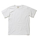 50回ウォツシュ加工ガーメント後染め6．2オンスヘビーウェイトTシャツ　ホワイト　XL