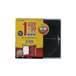 (まとめ)エレコム Blu-ray/DVD/CDケース(標準/PS/1枚収納) CCD-JSCN30BK【×2セット】