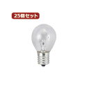 YAZAWA 25個セット クリプトンミニランプ25W形クリア KS351722CX25(3)