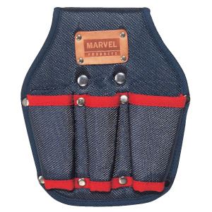 (まとめ)タフロン電工ポケット 【ペンチ差し (三口ポケット)×5セット】 マーベル MDP-83