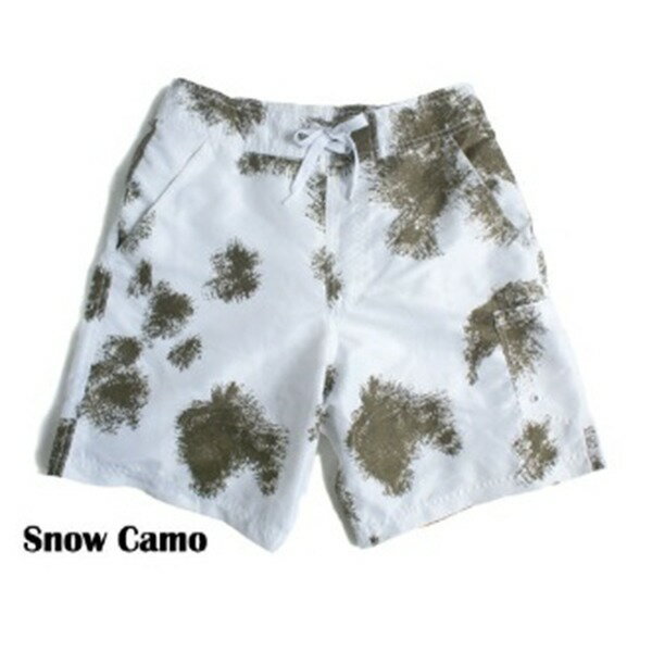 カモフラージュショート&スイムパンツ スノーカモ M