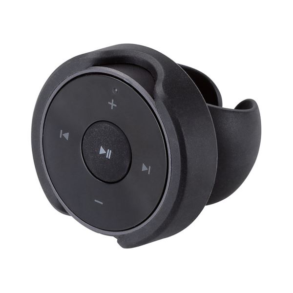 （まとめ） エレコム 車載用Bluetoothリモコン／ボタン電池／ハンドルホルダー付／ブラック LAT-RC01BK 【×3セット】