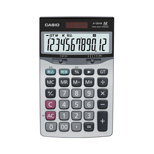 (まとめ) カシオ CASIO 本格実務電卓 12桁 ジャストサイズ JF-120VB-N 1台 【×5セット】 (まとめ) カシオ CASIO 本格実務電卓 12桁 ジャストサイズ JF-120VB-N 1台 【×5セット】