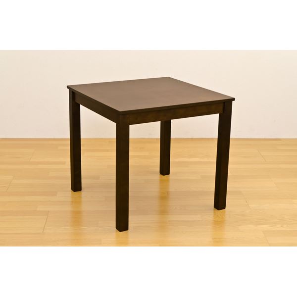 フリーテーブル ダイニングテーブル/リビングテーブル 正方形 幅75cm 奥行75cm 木製 ダークブラウン【代引不可】