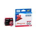 (まとめ) エプソン EPSON インクカートリッジ レッド ICR66 1個 【×3セット】(2)